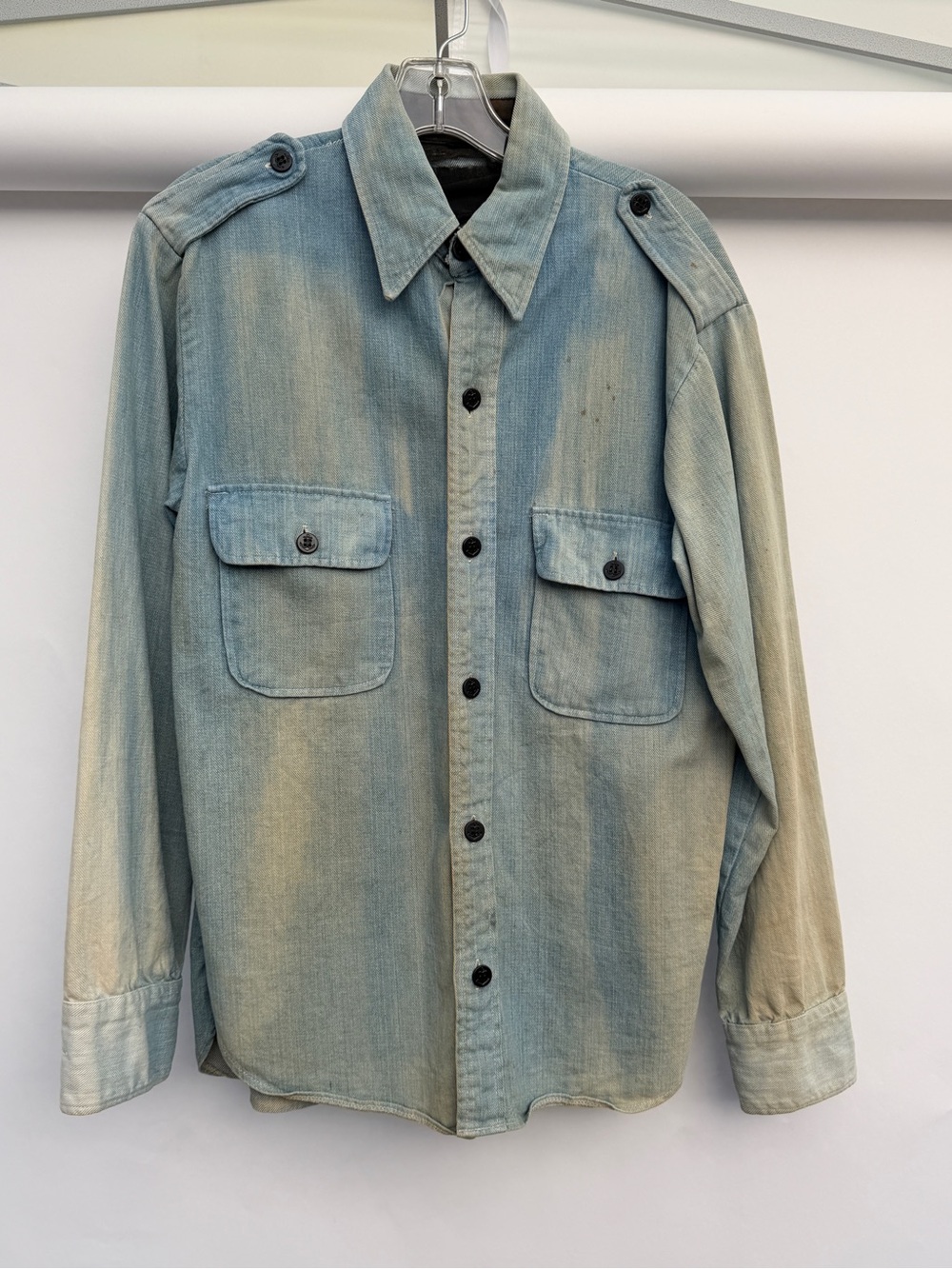 Vintage faded denim button down